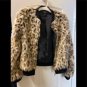 Faux fur cheetah jacket